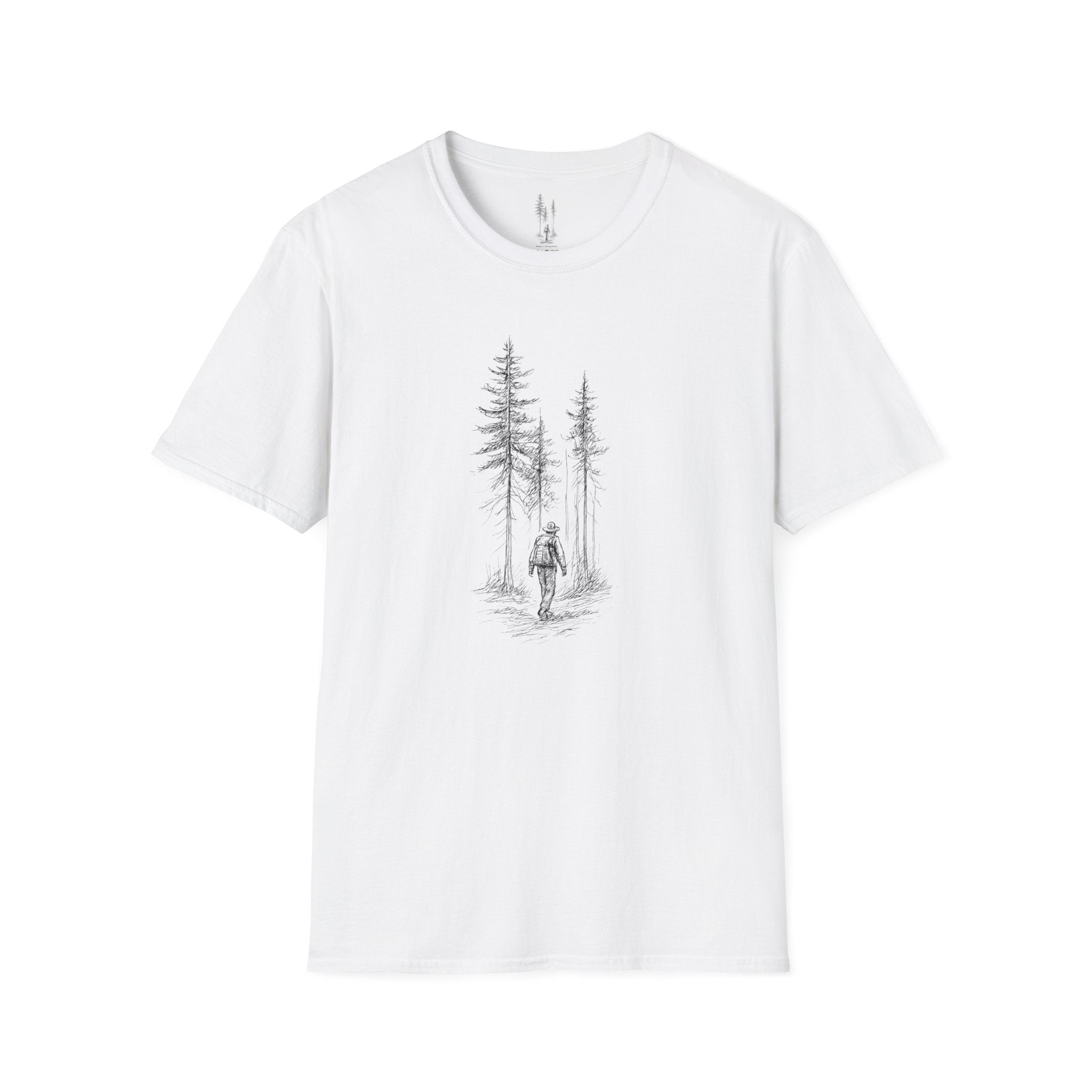 Hiker in Dark Forest T-Shirt