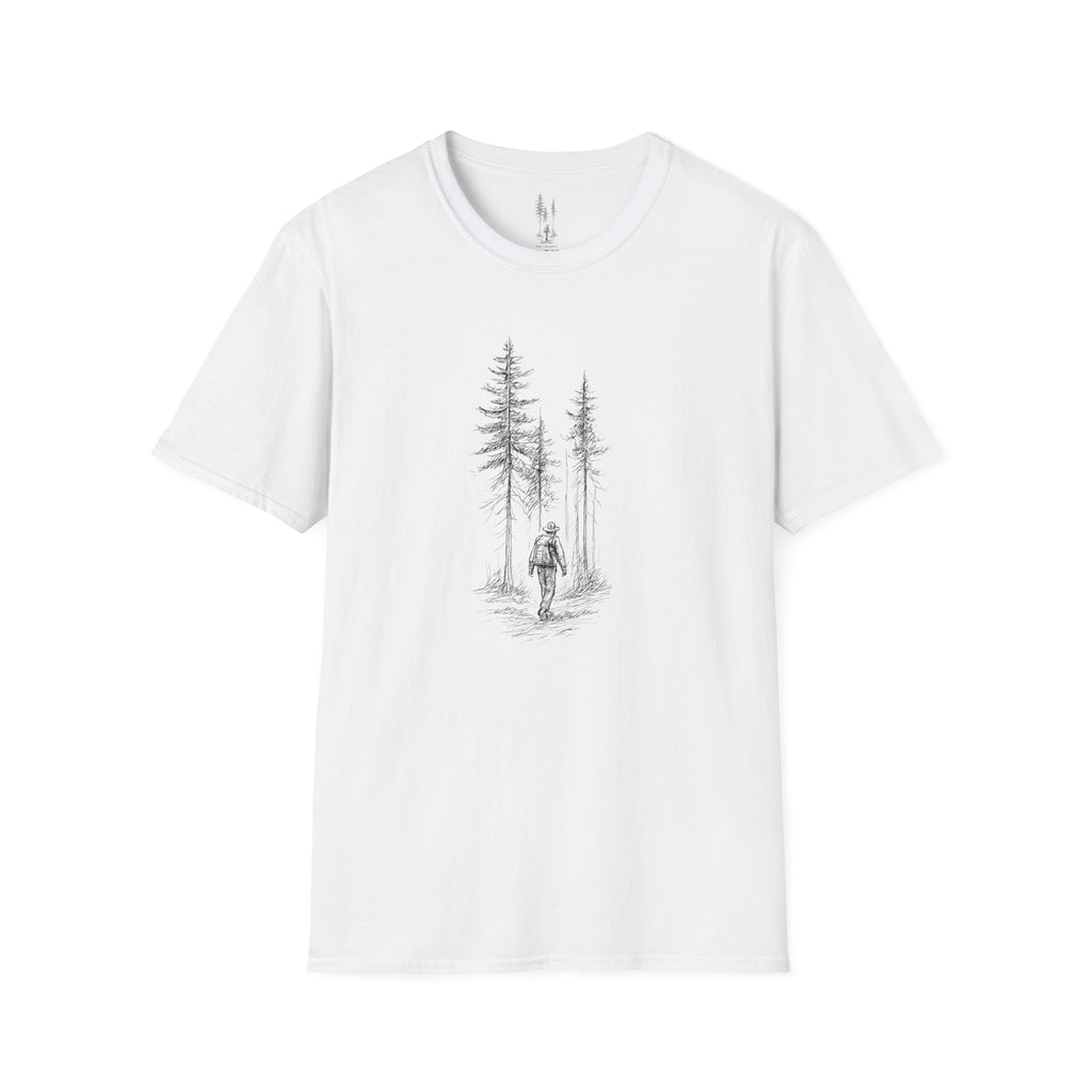 Hiker in Dark Forest T-Shirt