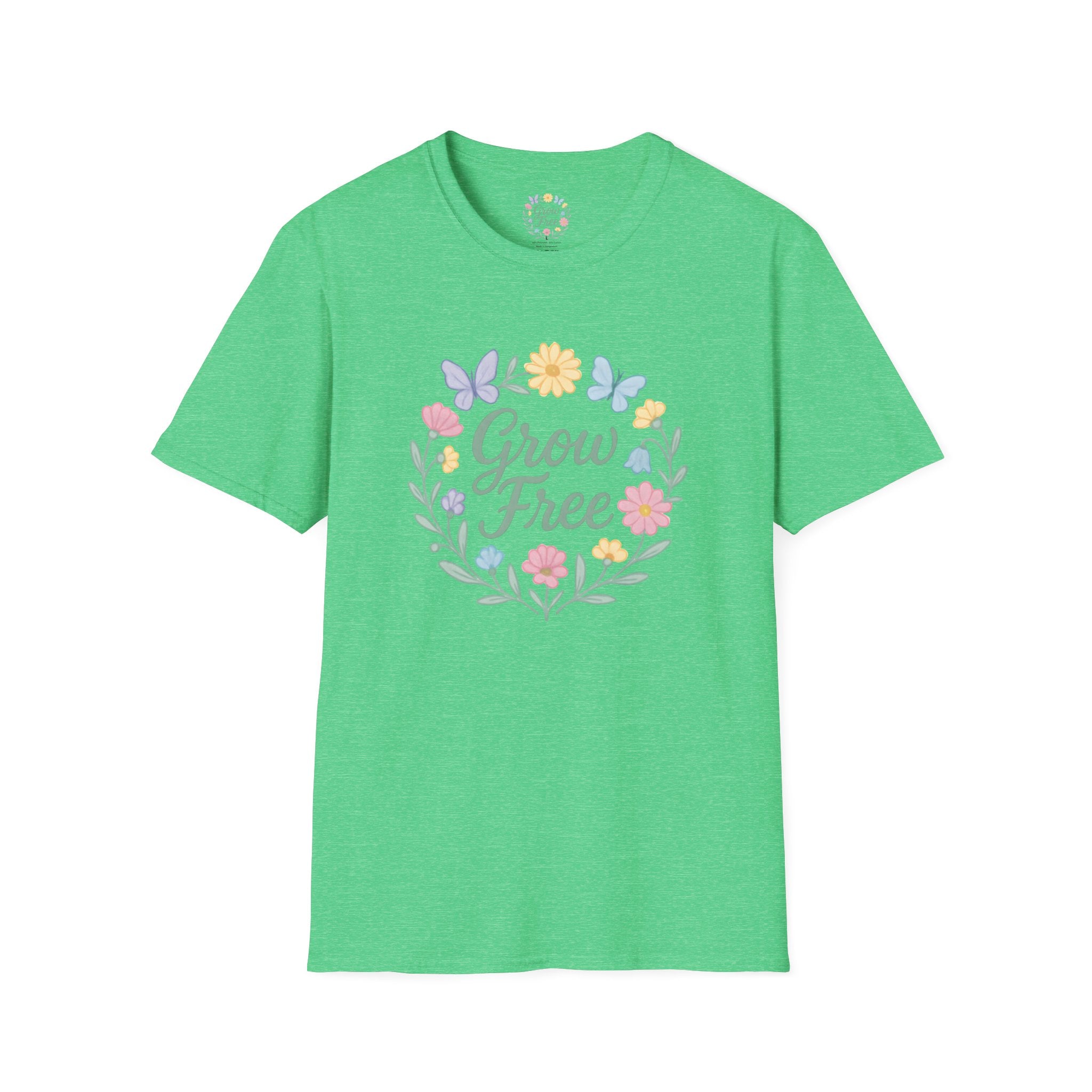Grow Free Floral Wreath T-Shirt
