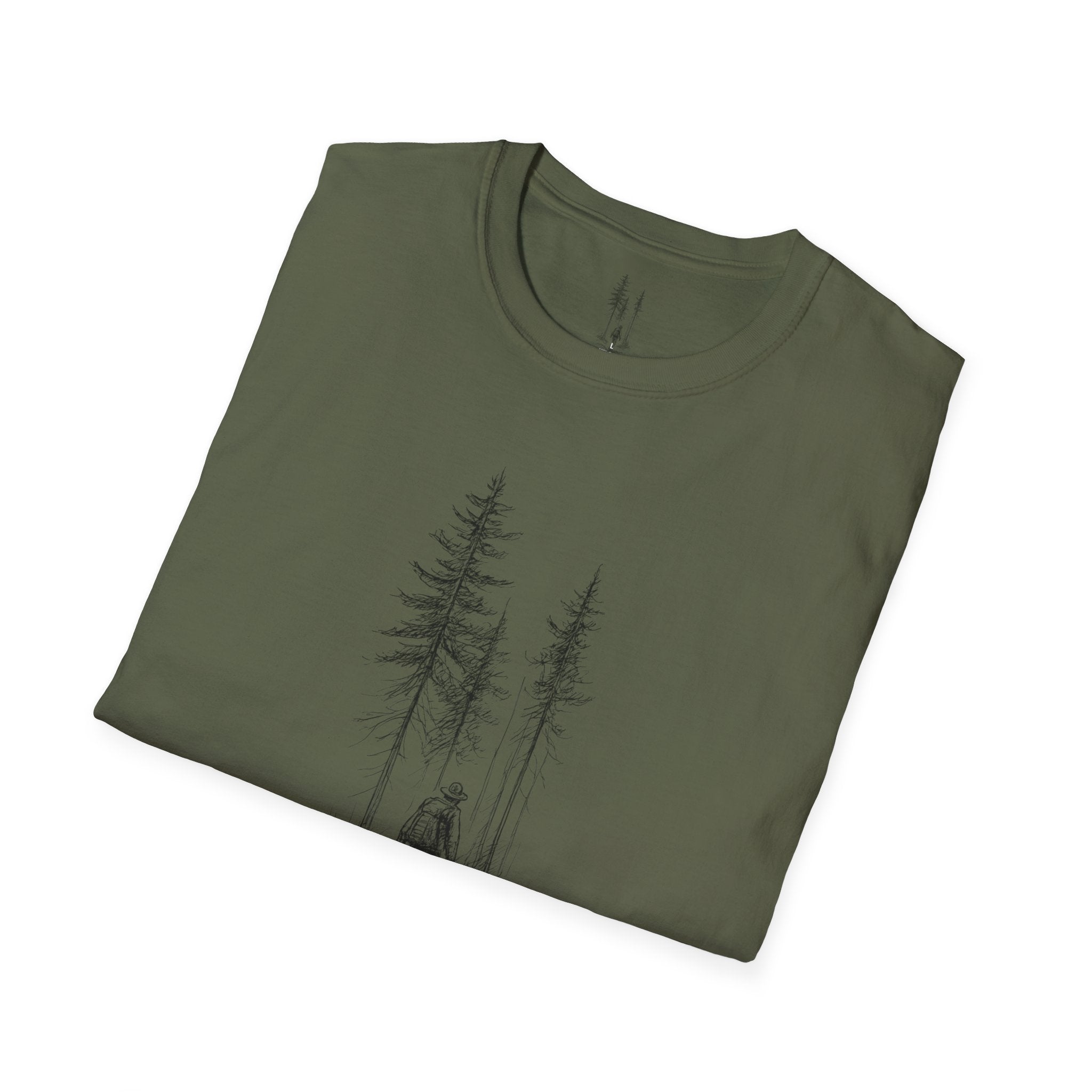 Hiker in Dark Forest T-Shirt
