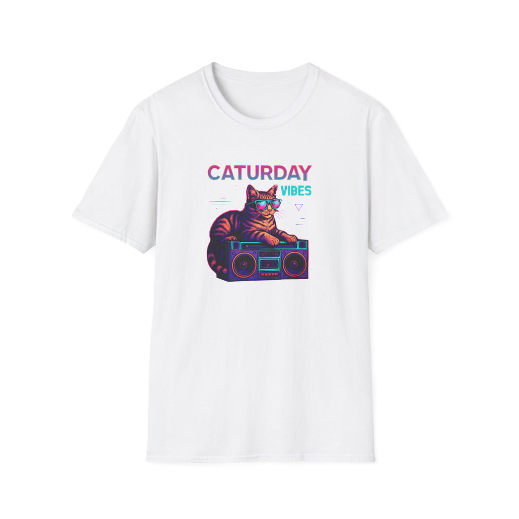 Neon cat boombox vibes T-Shirt