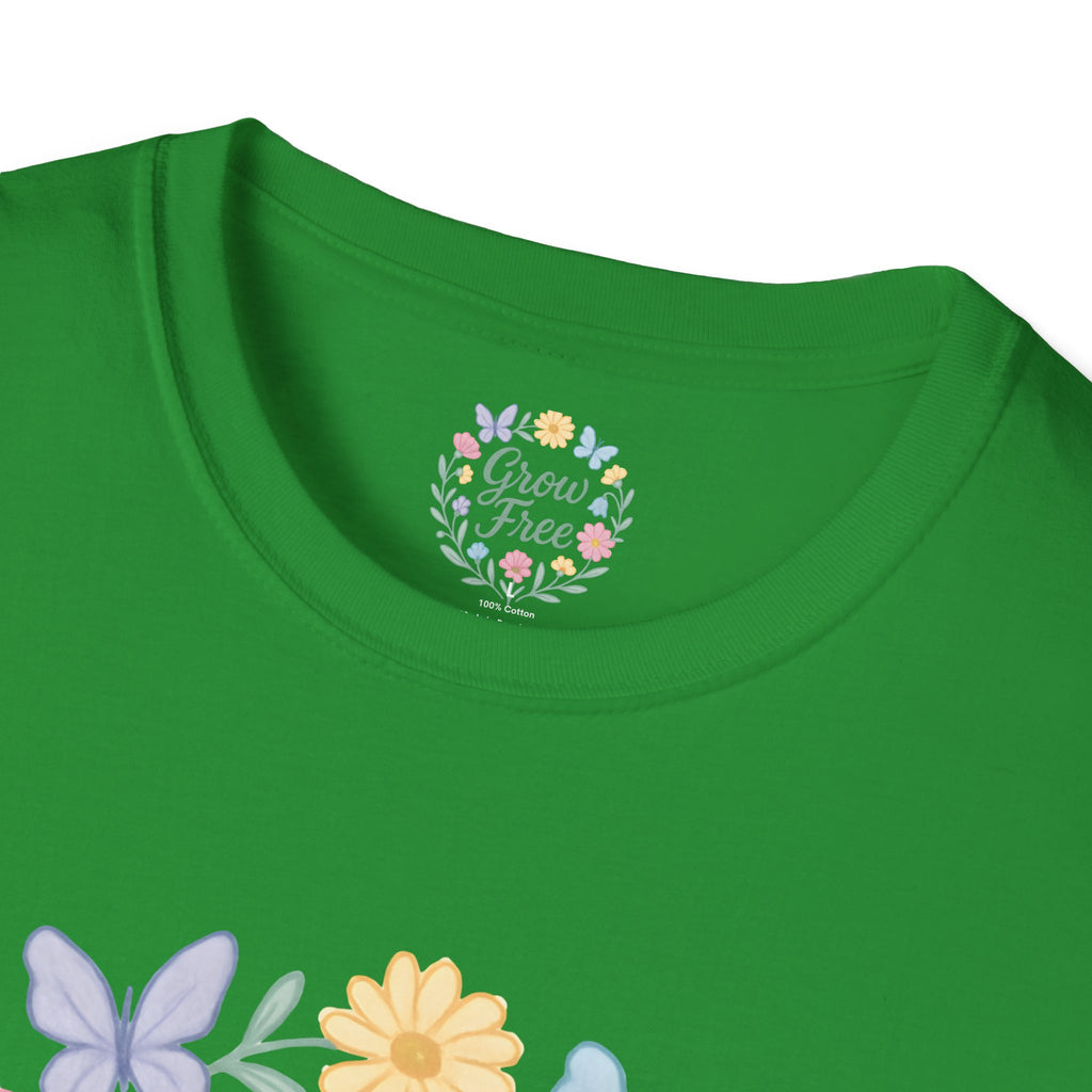 Grow Free Floral Wreath T-Shirt