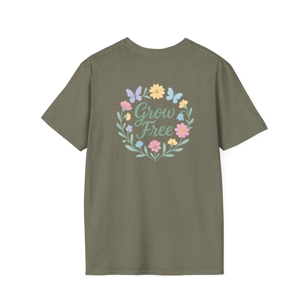 Grow Free Floral Wreath T-Shirt