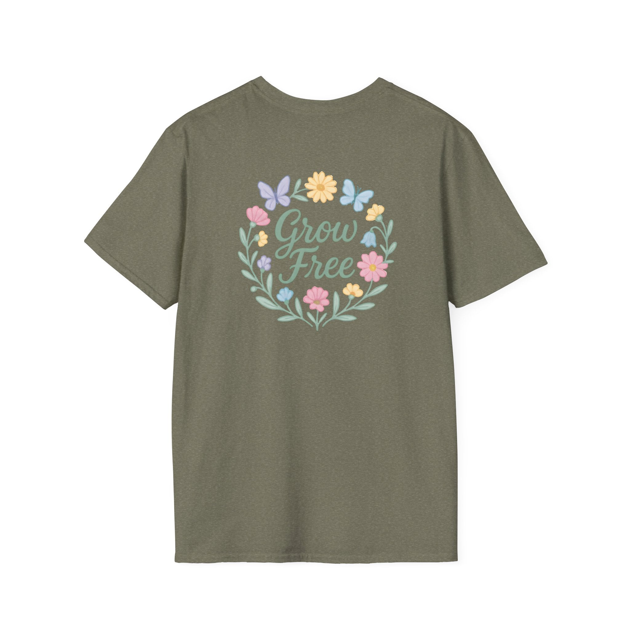 Grow Free Floral Wreath T-Shirt