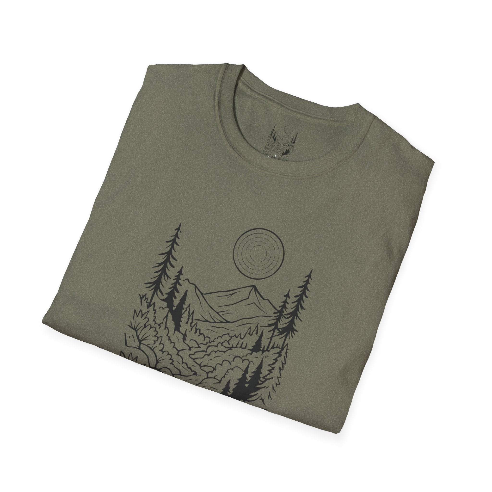 Moonlit Mountain Landscape T-Shirt