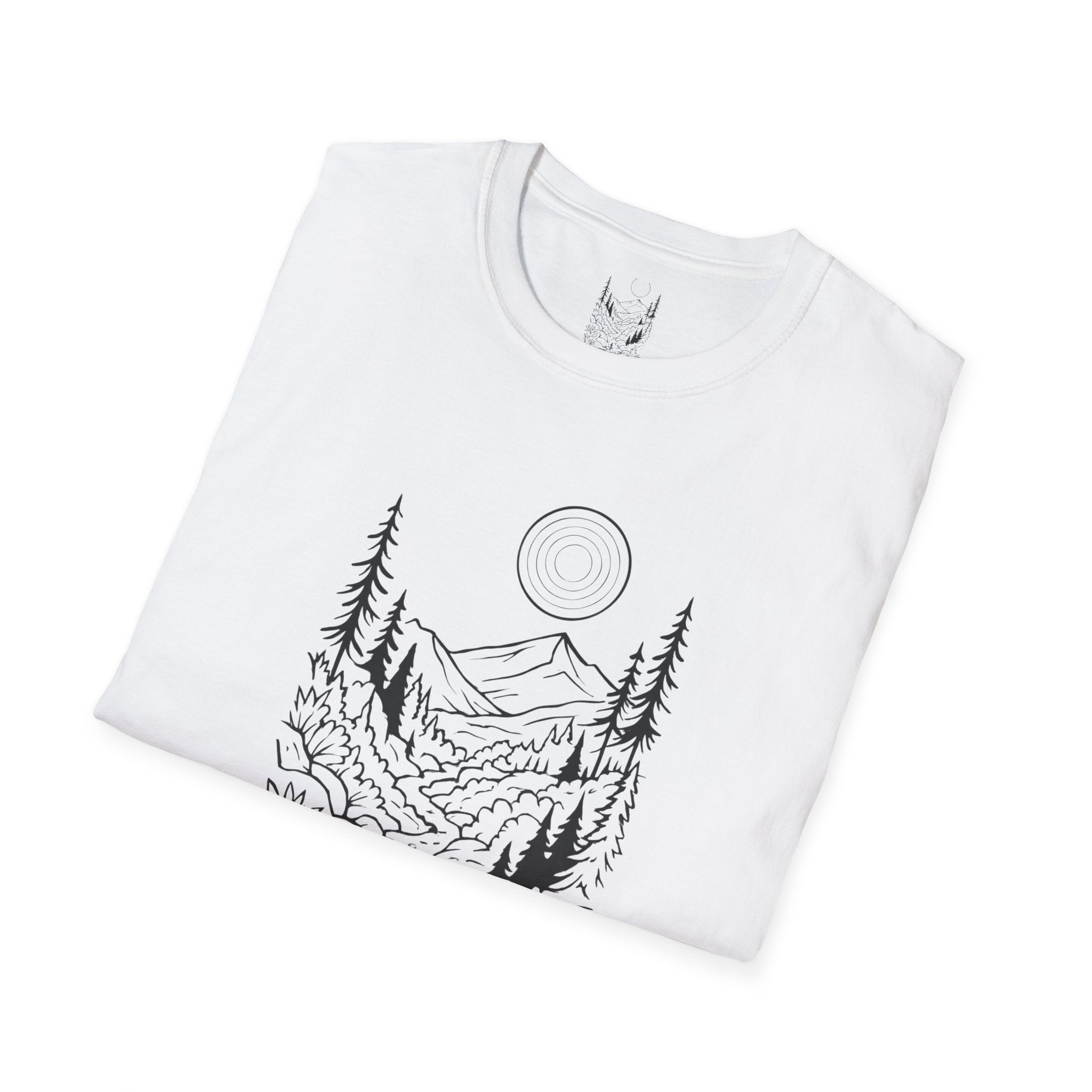 Moonlit Mountain Landscape T-Shirt