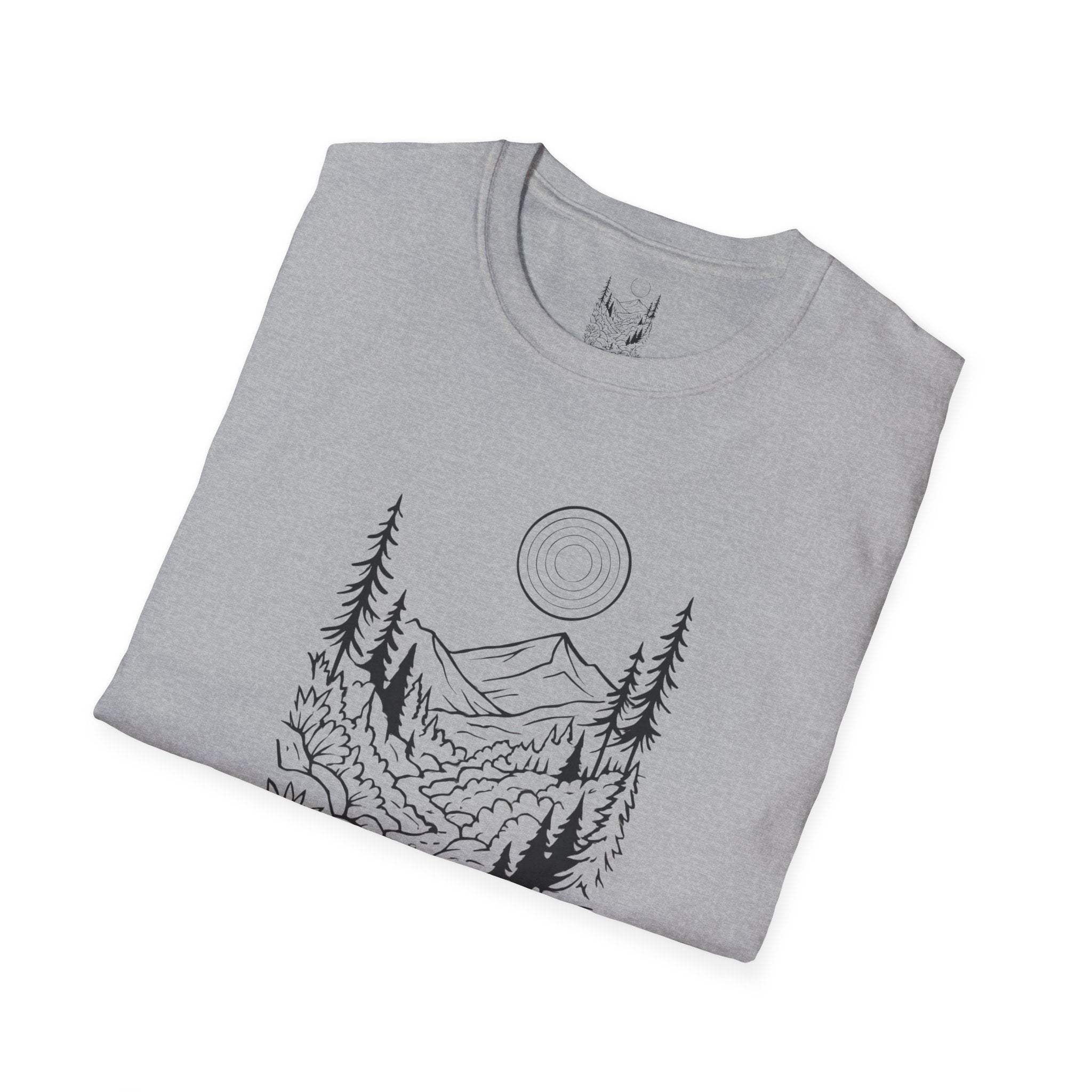 Moonlit Mountain Landscape T-Shirt
