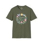 Grow Free Floral Wreath T-Shirt