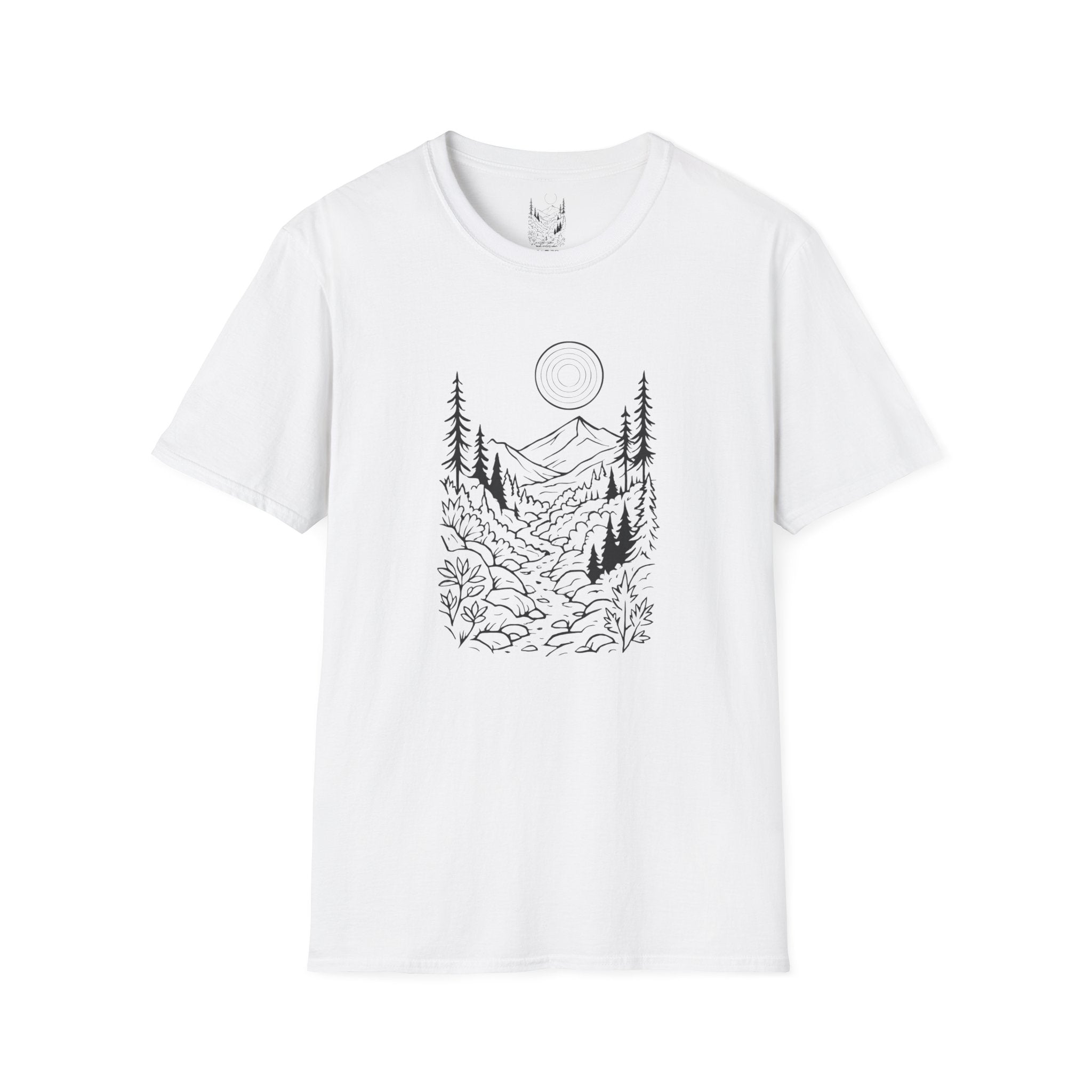 Moonlit Mountain Landscape T-Shirt