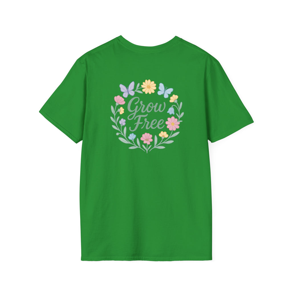 Grow Free Floral Wreath T-Shirt