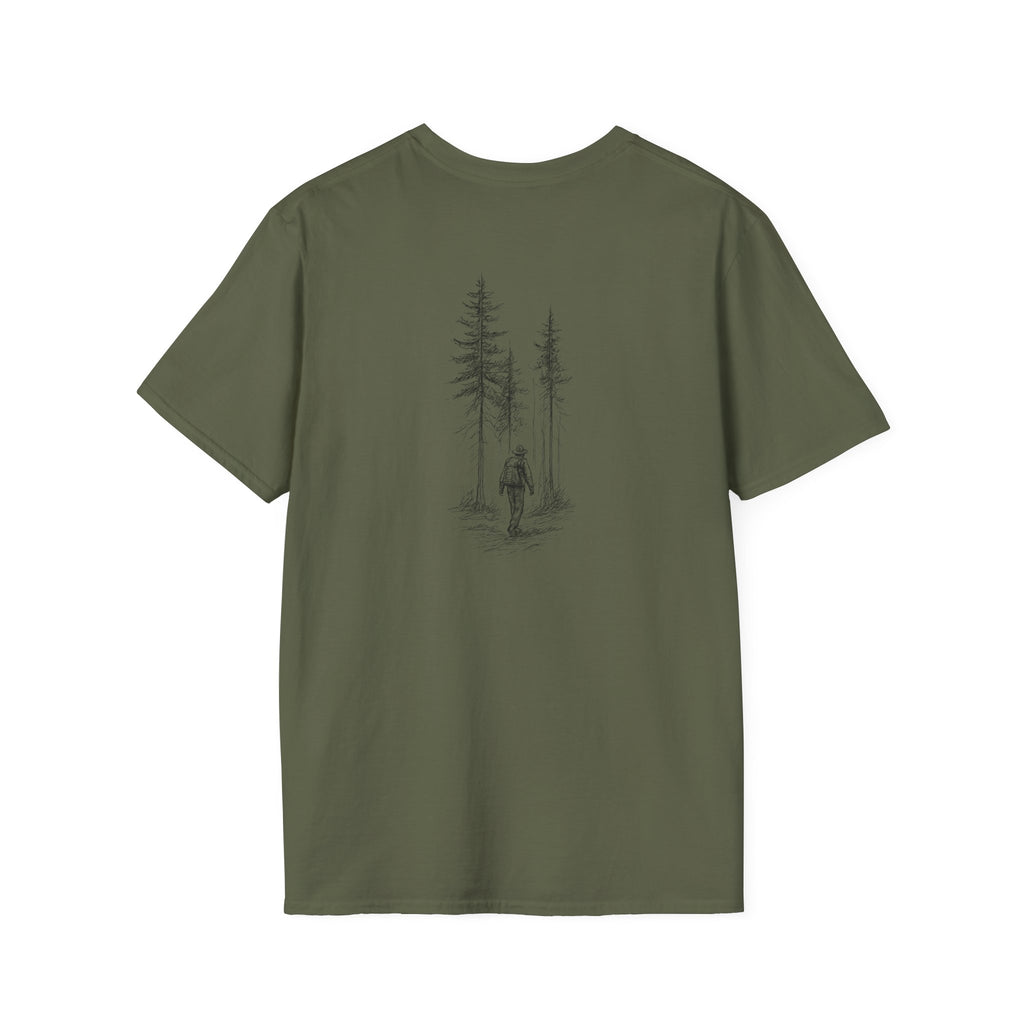 Hiker in Dark Forest T-Shirt