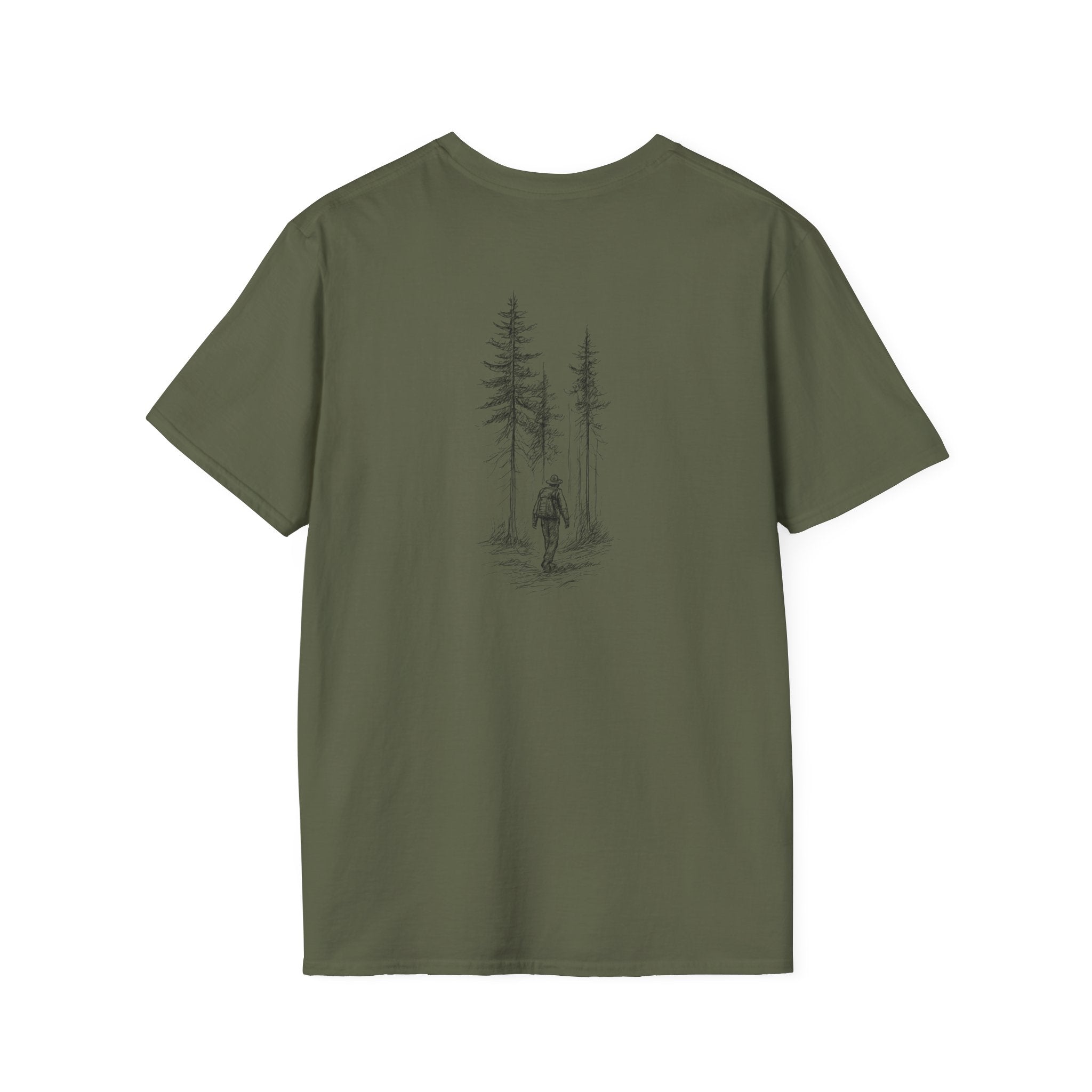 Hiker in Dark Forest T-Shirt
