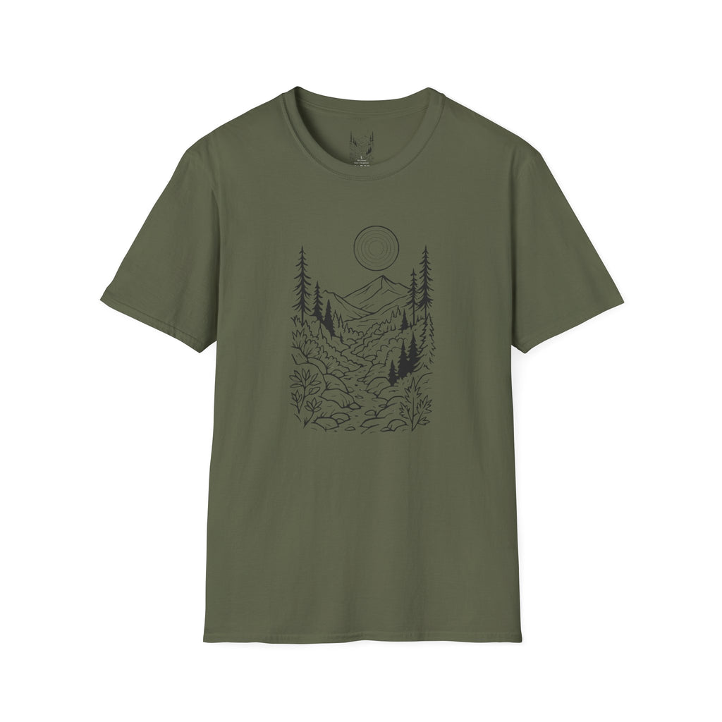 Moonlit Mountain Landscape T-Shirt
