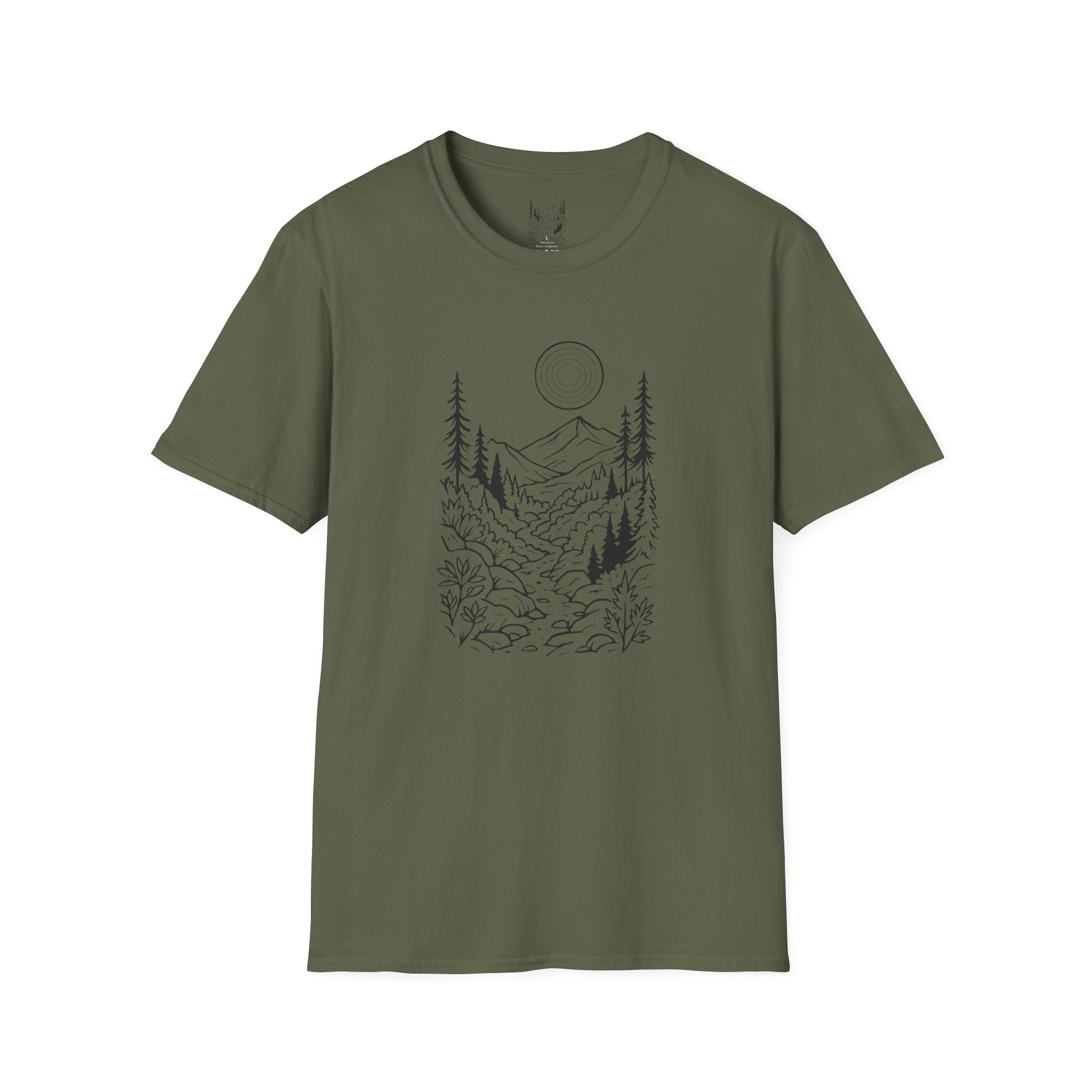 Moonlit Mountain Landscape T-Shirt