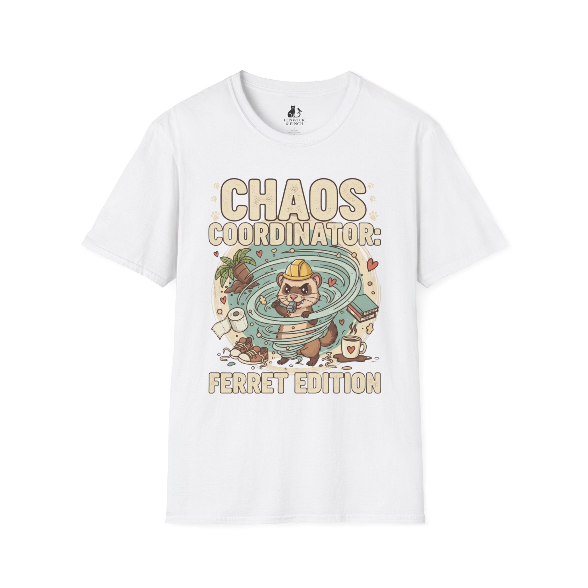 “Chaos Coordinator: Ferret Edition” Cute Pet Lover Tee