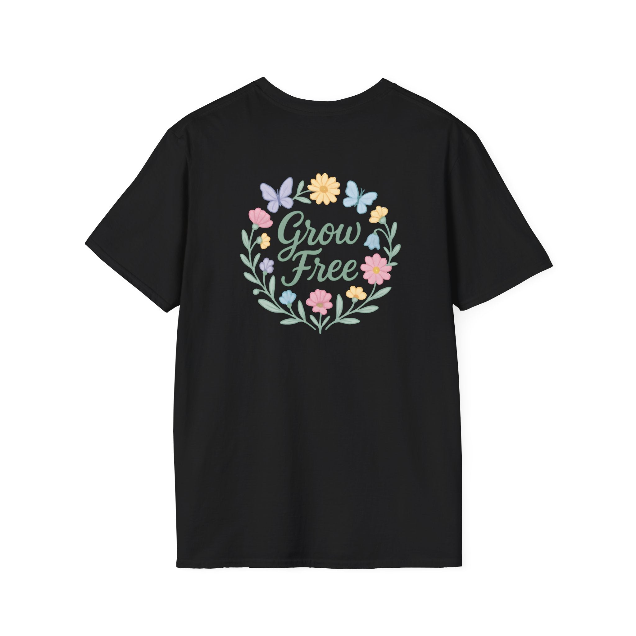 Grow Free Floral Wreath T-Shirt