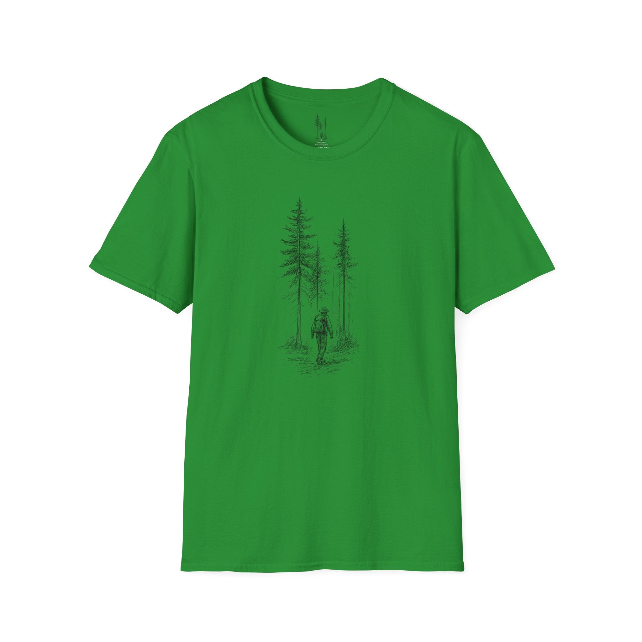 Hiker in Dark Forest T-Shirt