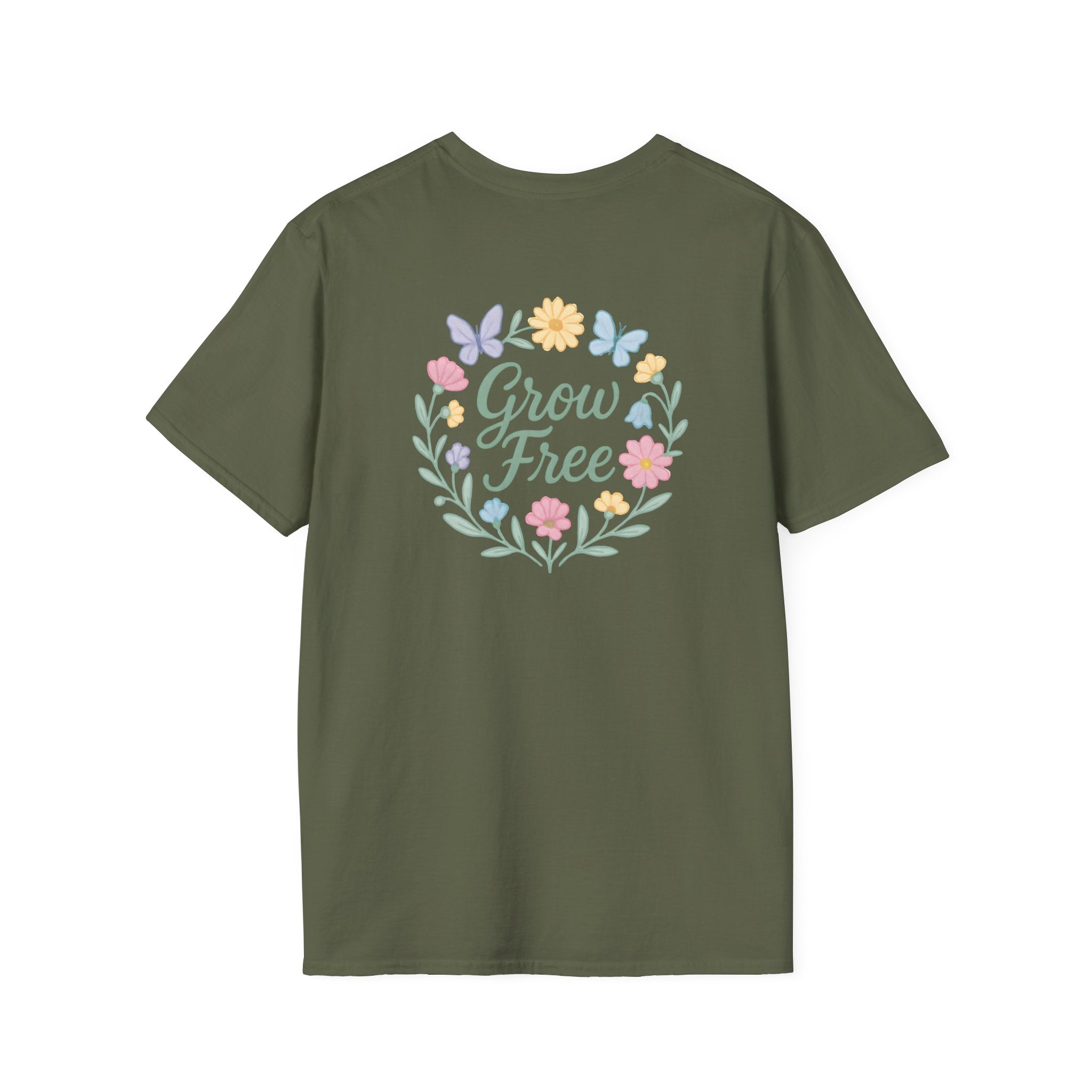 Grow Free Floral Wreath T-Shirt