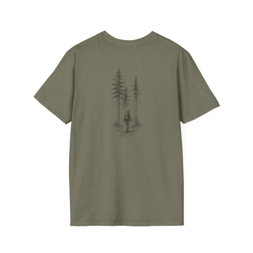 Hiker in Dark Forest T-Shirt