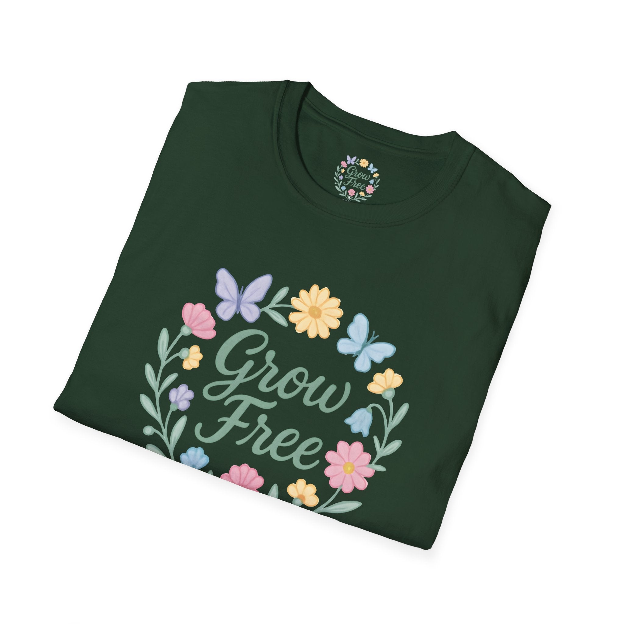 Grow Free Floral Wreath T-Shirt