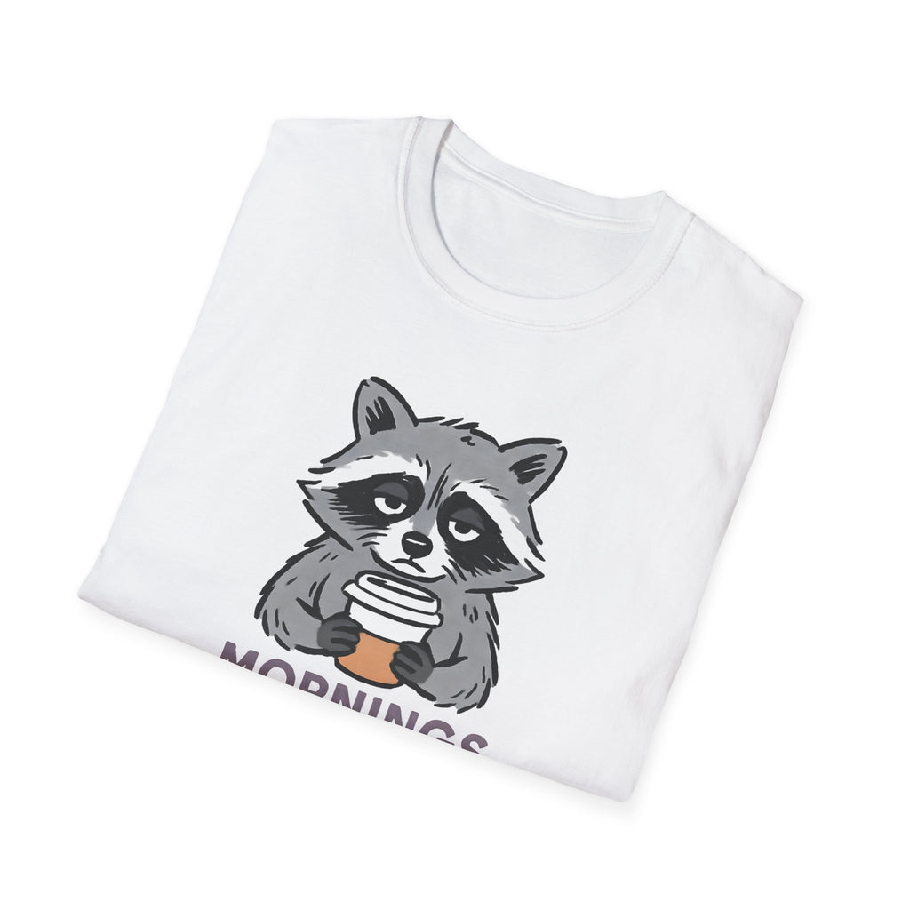 Raccoon Morning Coffee T-Shirt