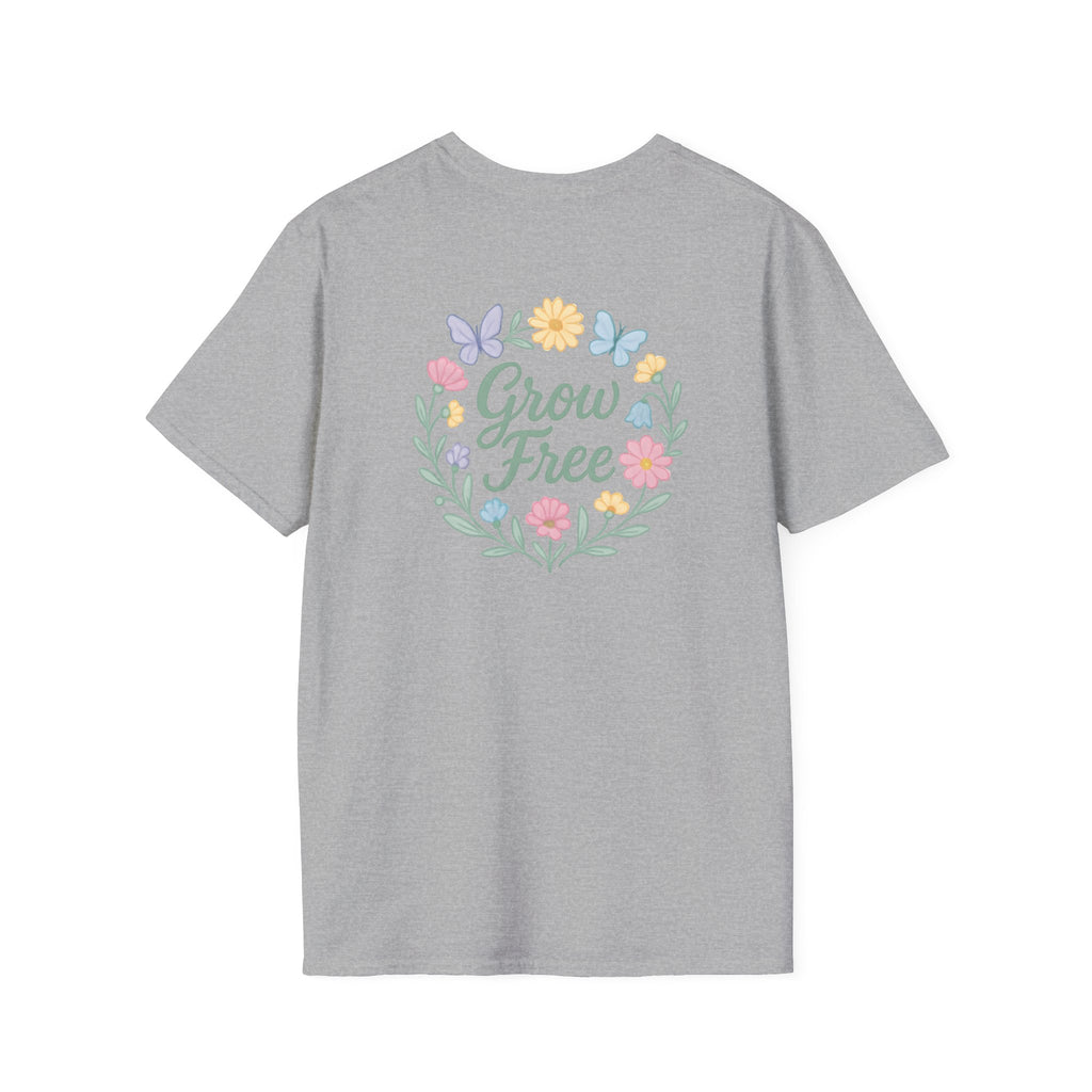 Grow Free Floral Wreath T-Shirt