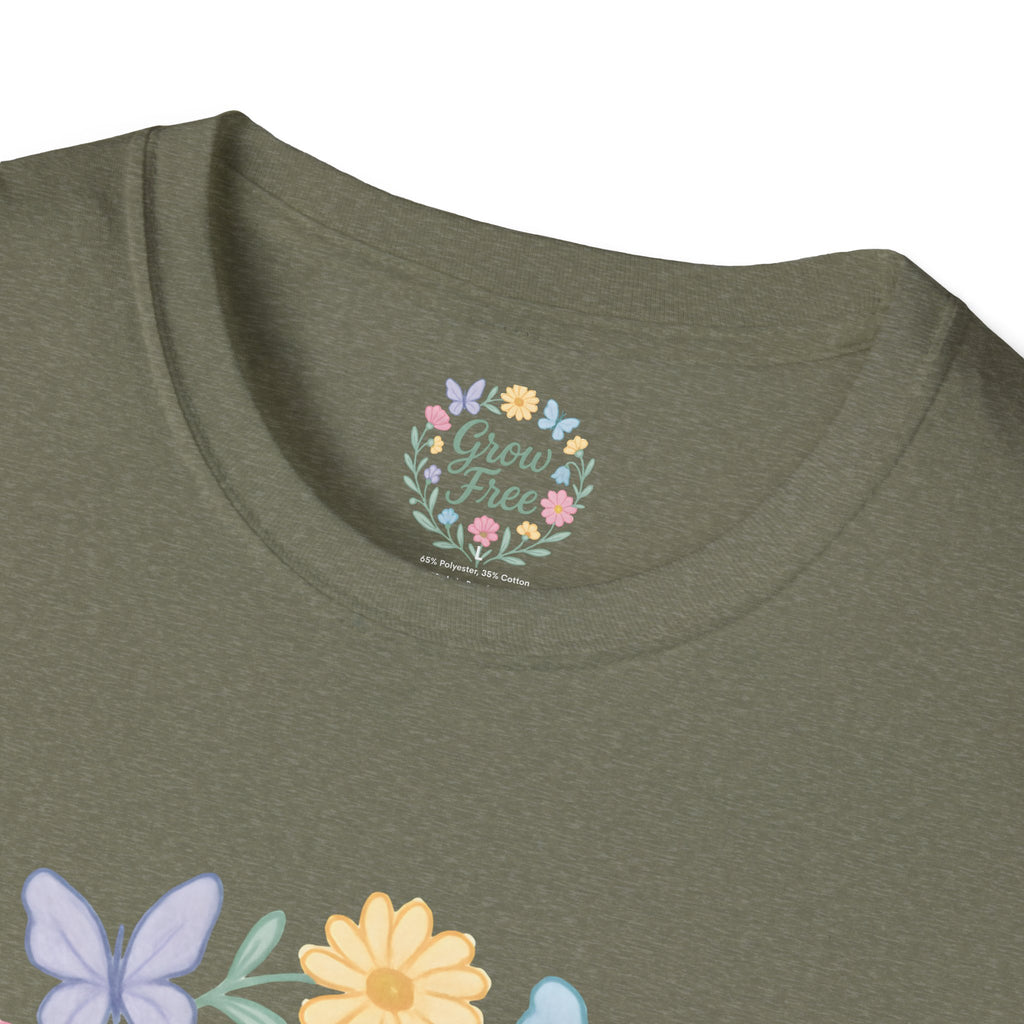 Grow Free Floral Wreath T-Shirt
