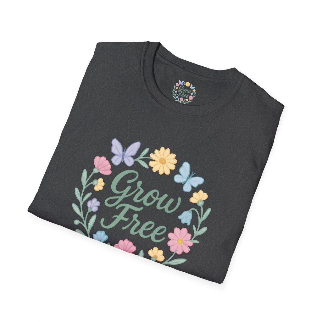 Grow Free Floral Wreath T-Shirt