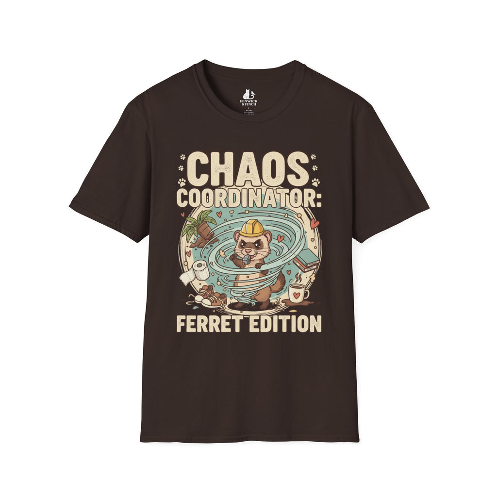 “Chaos Coordinator: Ferret Edition” Cute Pet Lover Tee