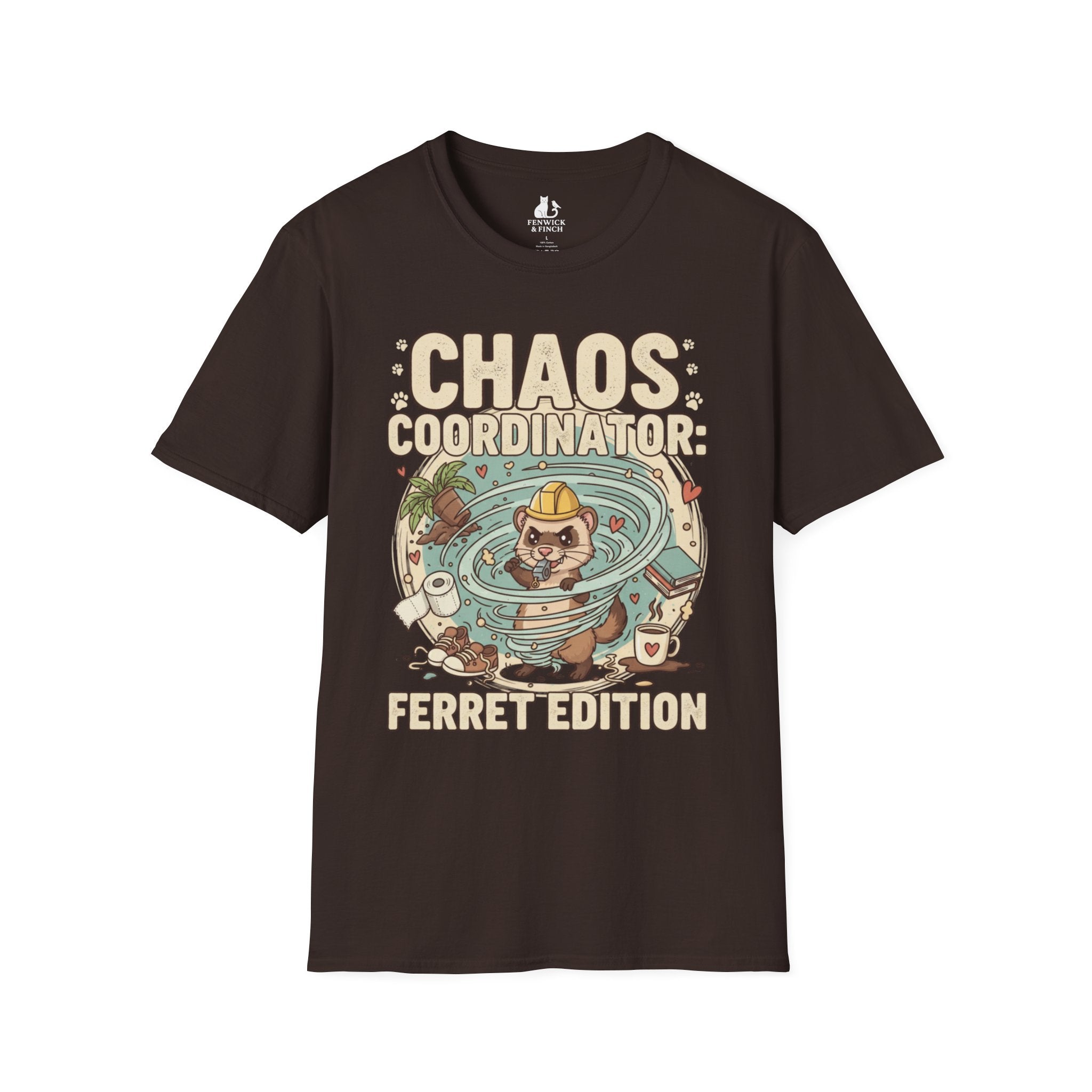 “Chaos Coordinator: Ferret Edition” Cute Pet Lover Tee