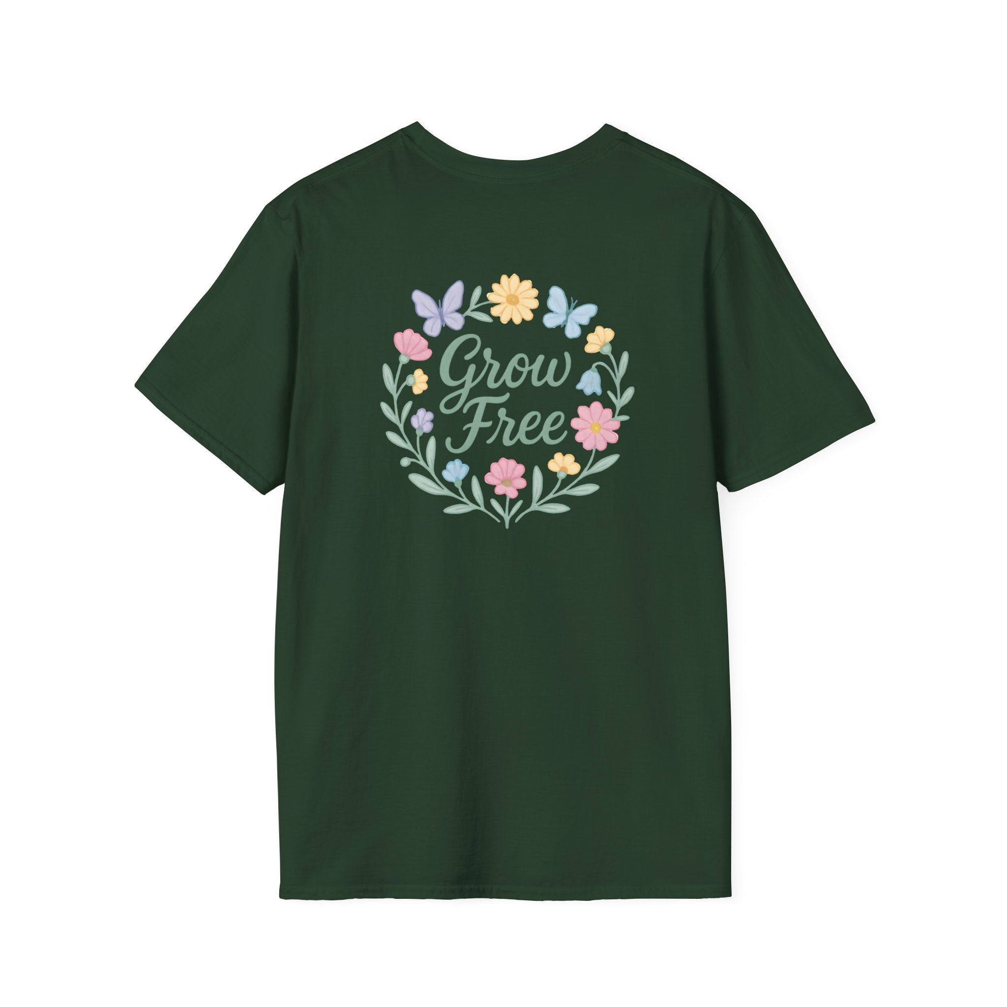 Grow Free Floral Wreath T-Shirt