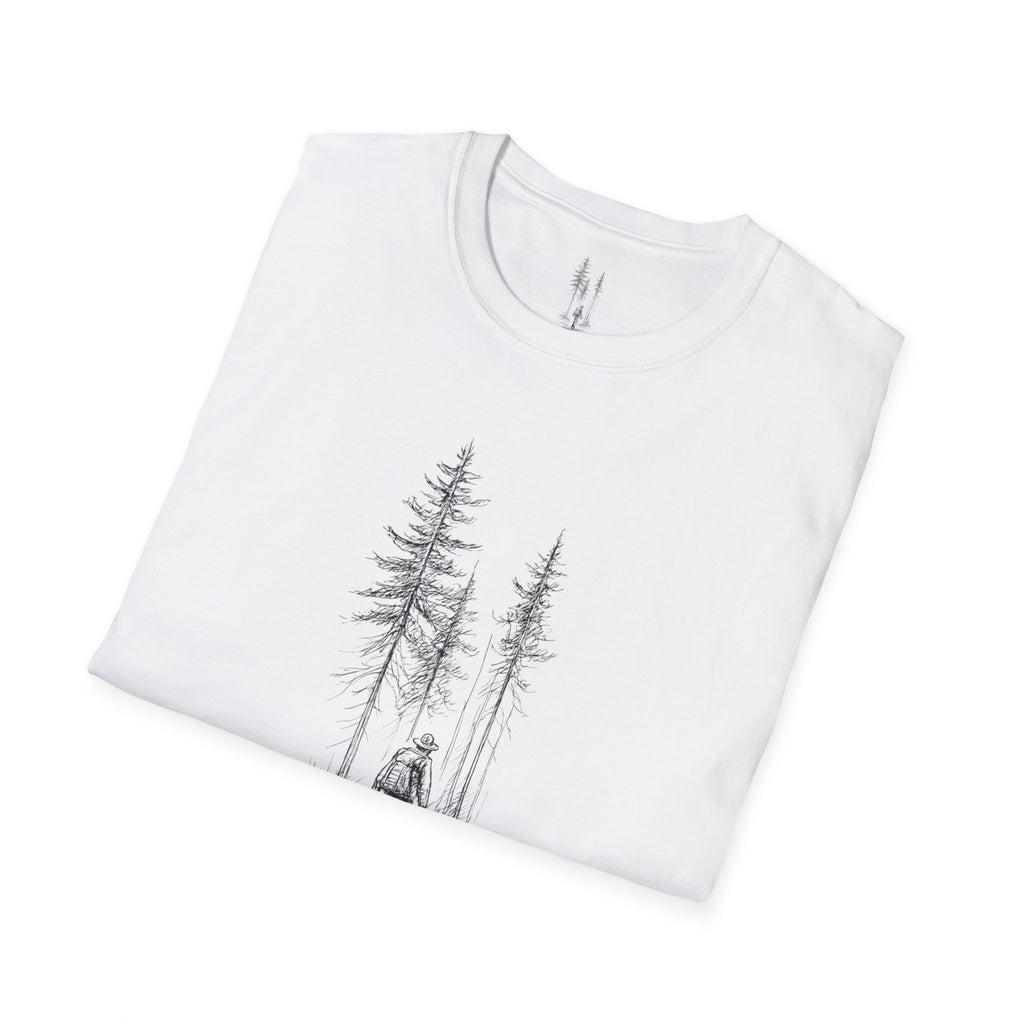 Hiker in Dark Forest T-Shirt