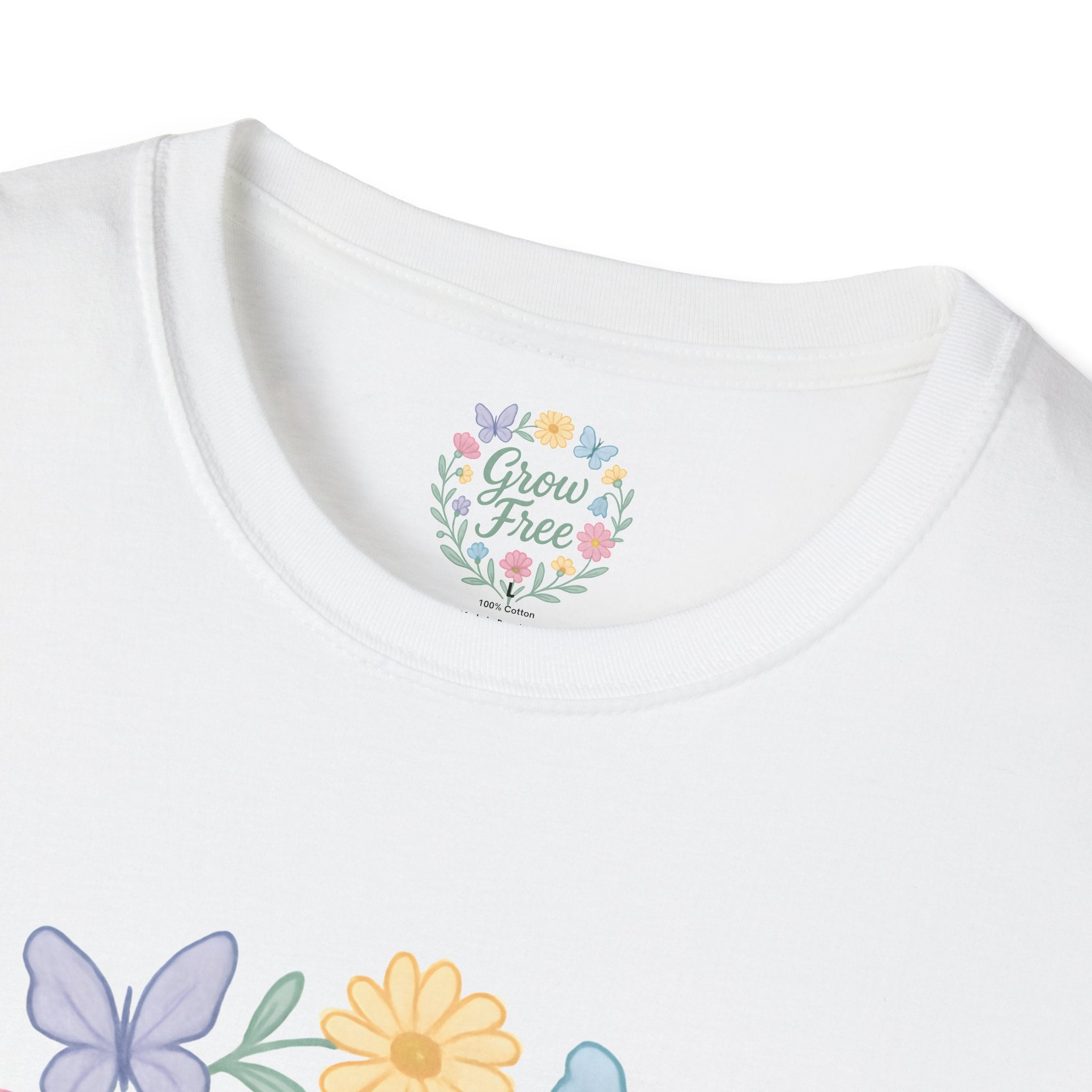 Grow Free Floral Wreath T-Shirt