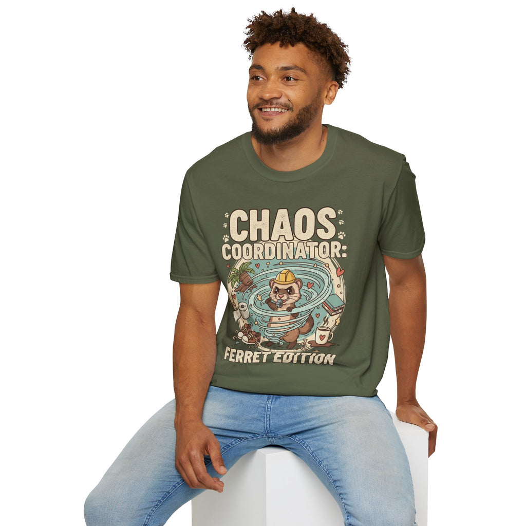“Chaos Coordinator: Ferret Edition” Cute Pet Lover Tee