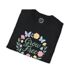 Grow Free Floral Wreath T-Shirt