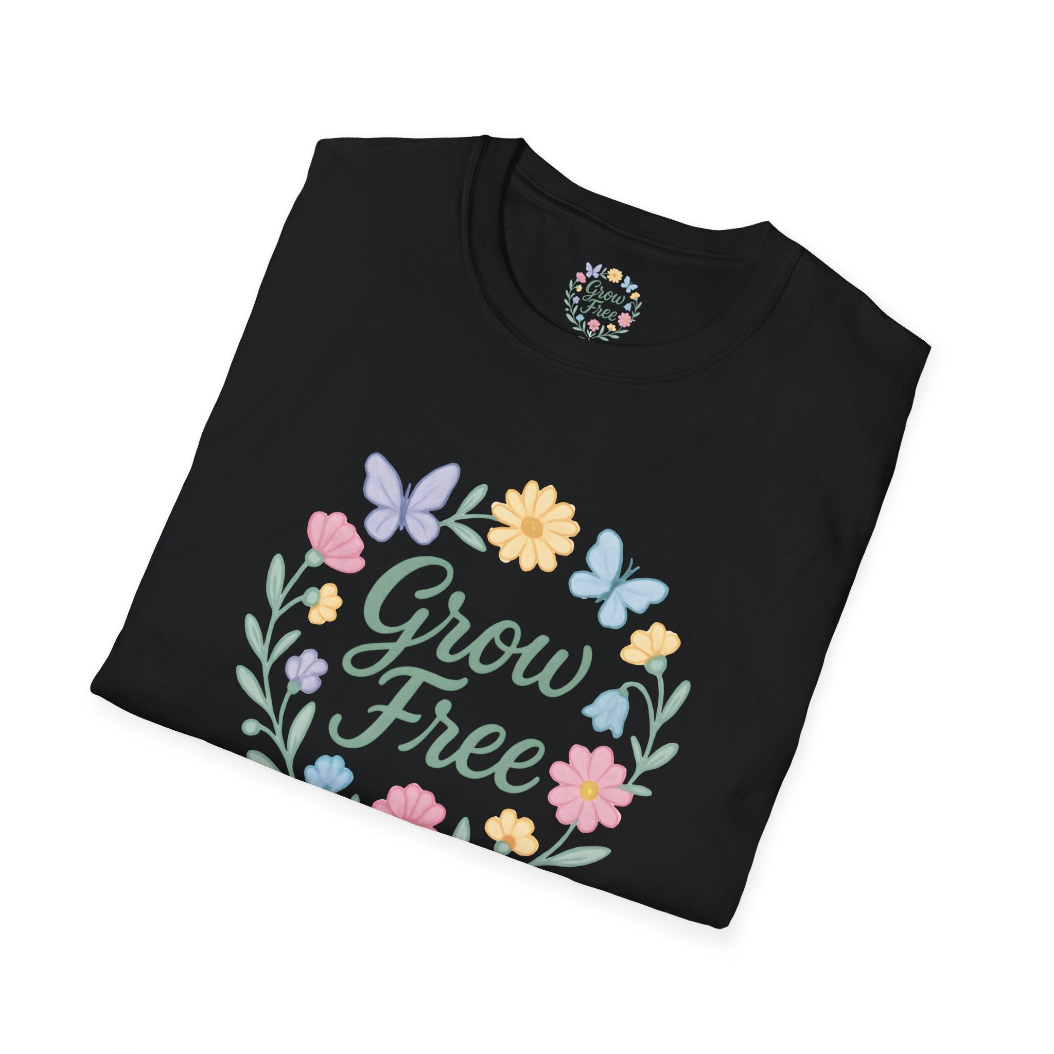 Grow Free Floral Wreath T-Shirt