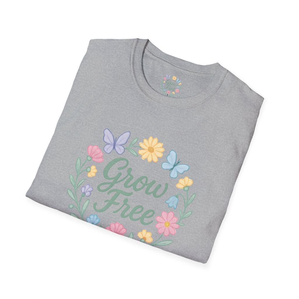 Grow Free Floral Wreath T-Shirt
