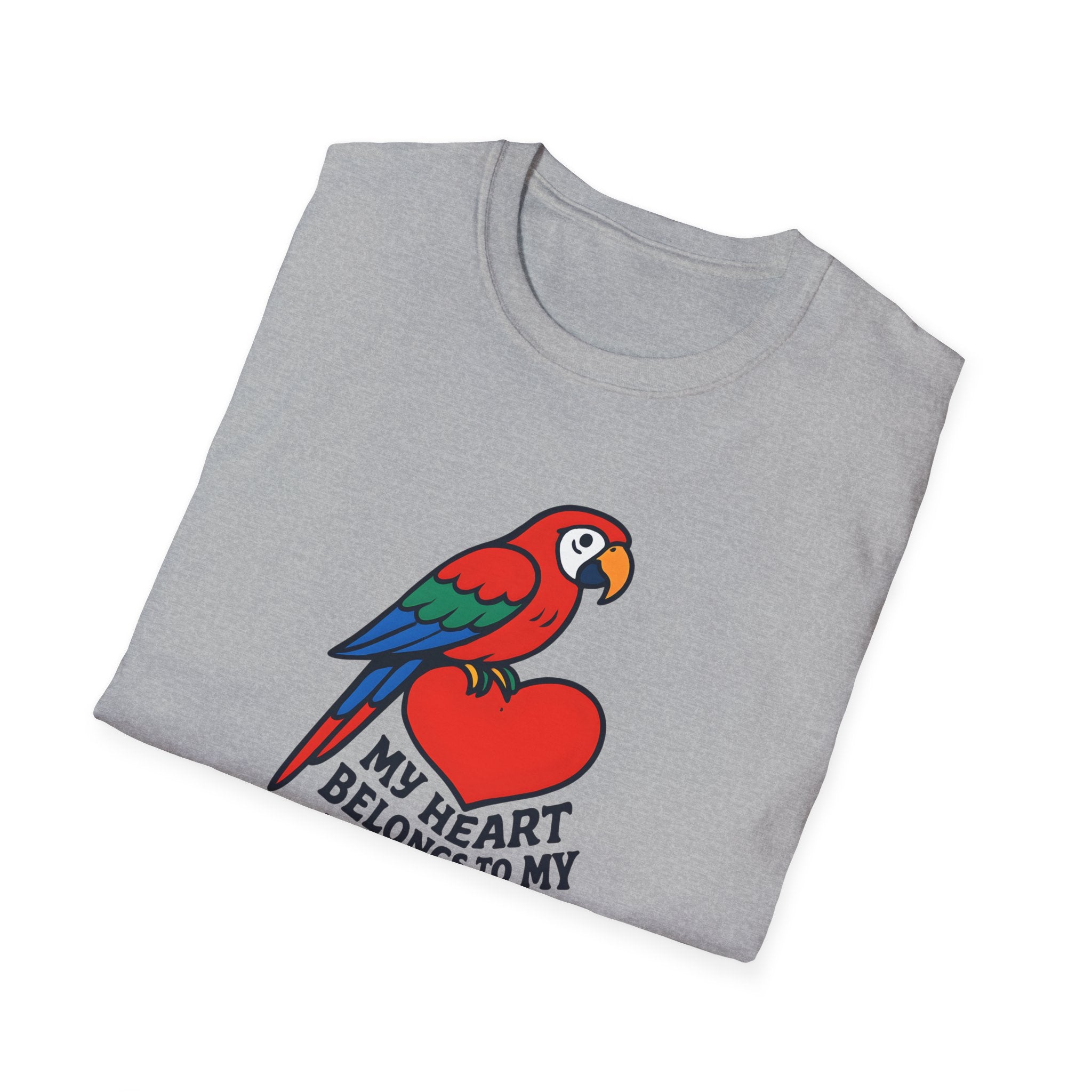 Parrot on Heart T-Shirt
