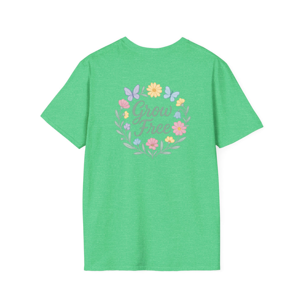 Grow Free Floral Wreath T-Shirt