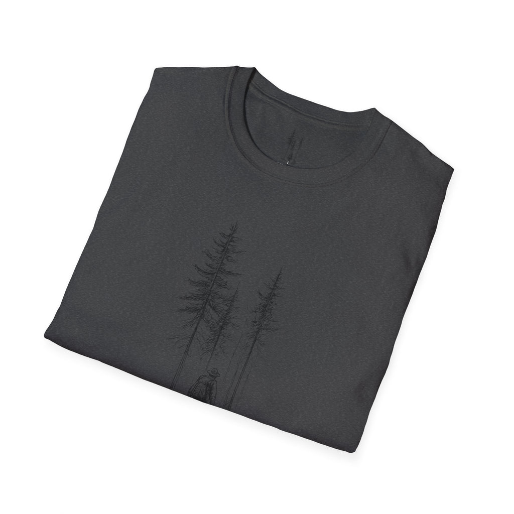Hiker in Dark Forest T-Shirt