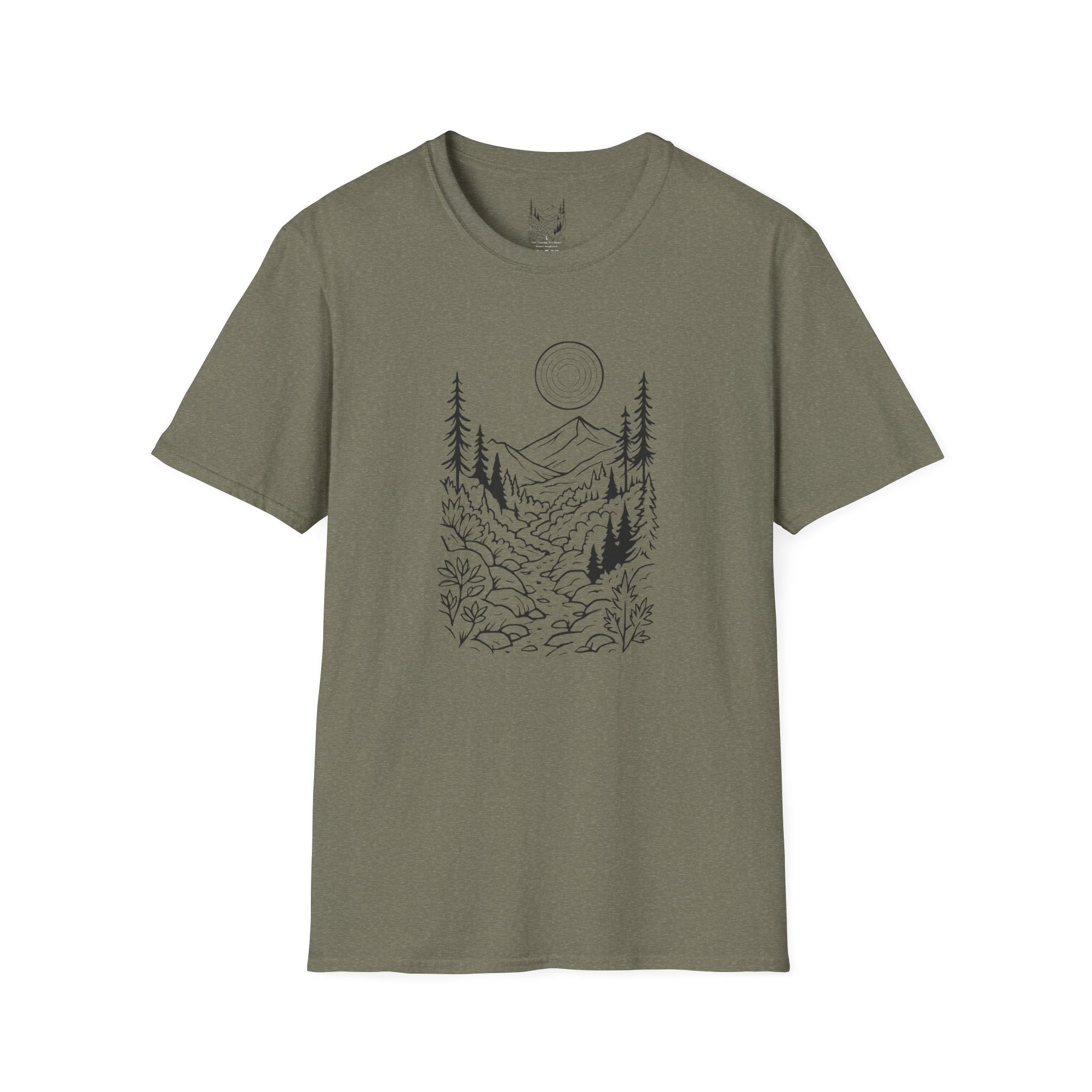 Moonlit Mountain Landscape T-Shirt