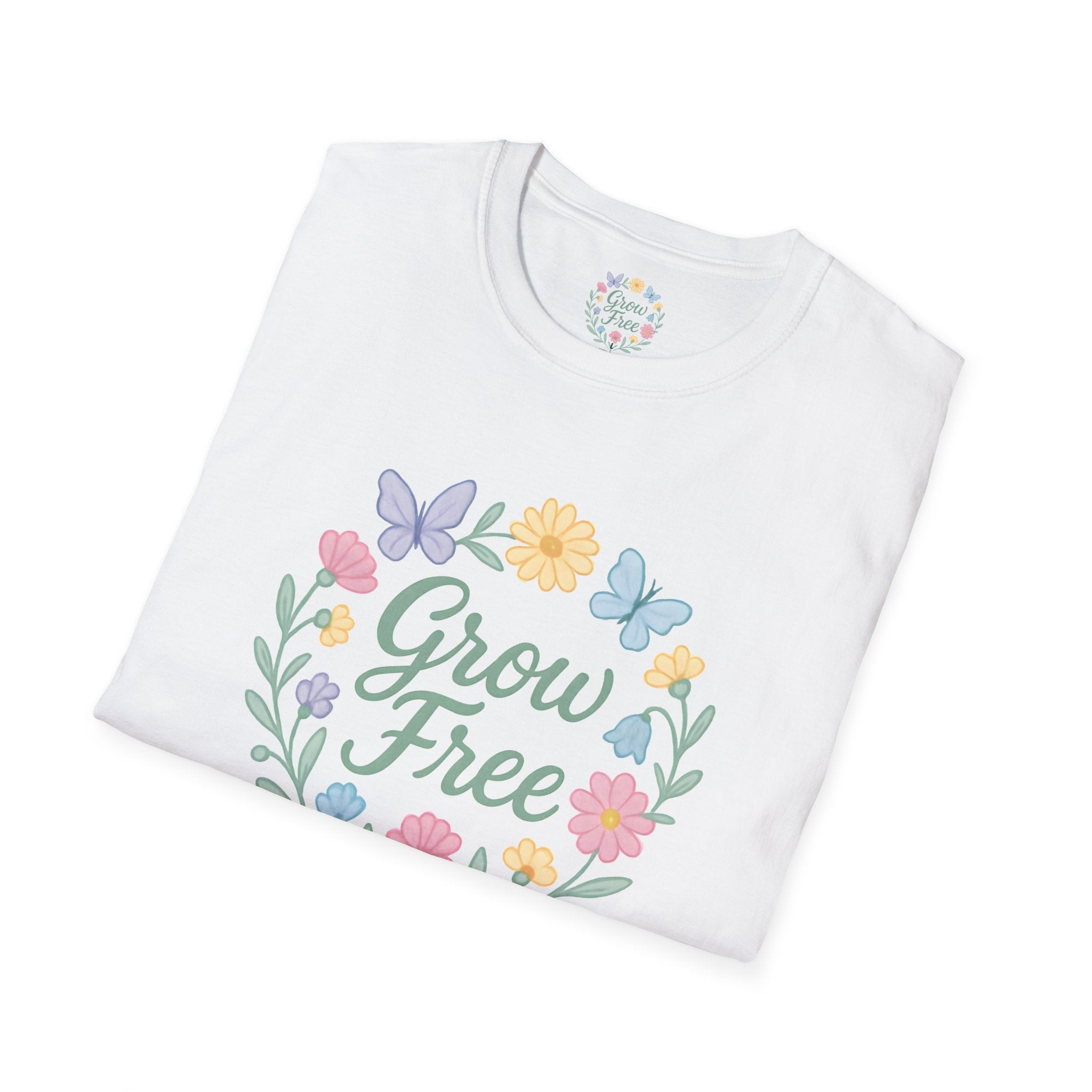 Grow Free Floral Wreath T-Shirt