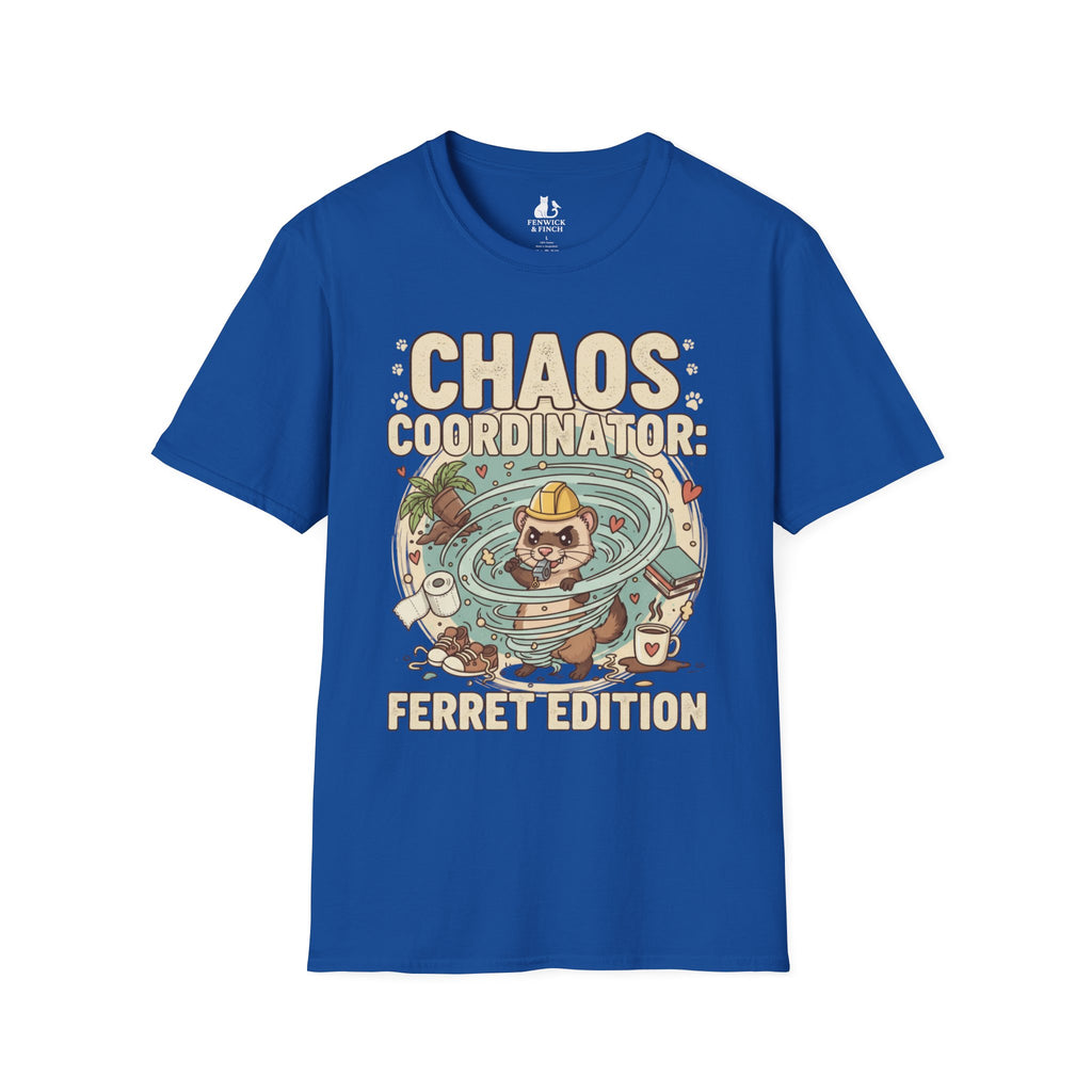 “Chaos Coordinator: Ferret Edition” Cute Pet Lover Tee