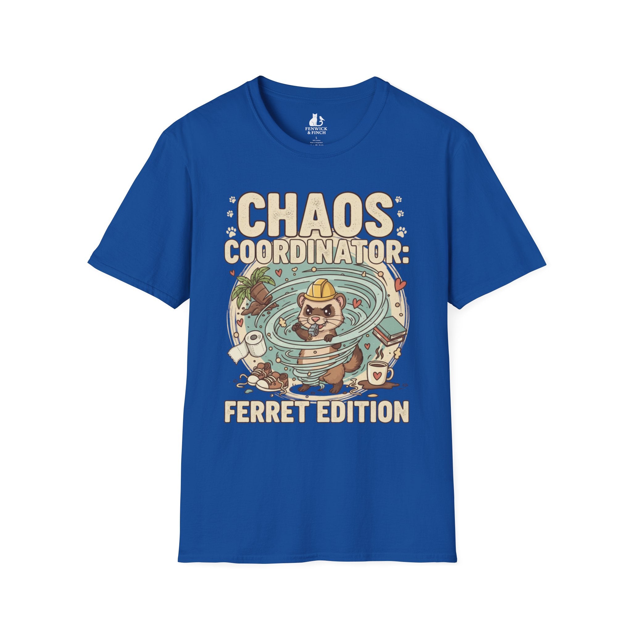 “Chaos Coordinator: Ferret Edition” Cute Pet Lover Tee