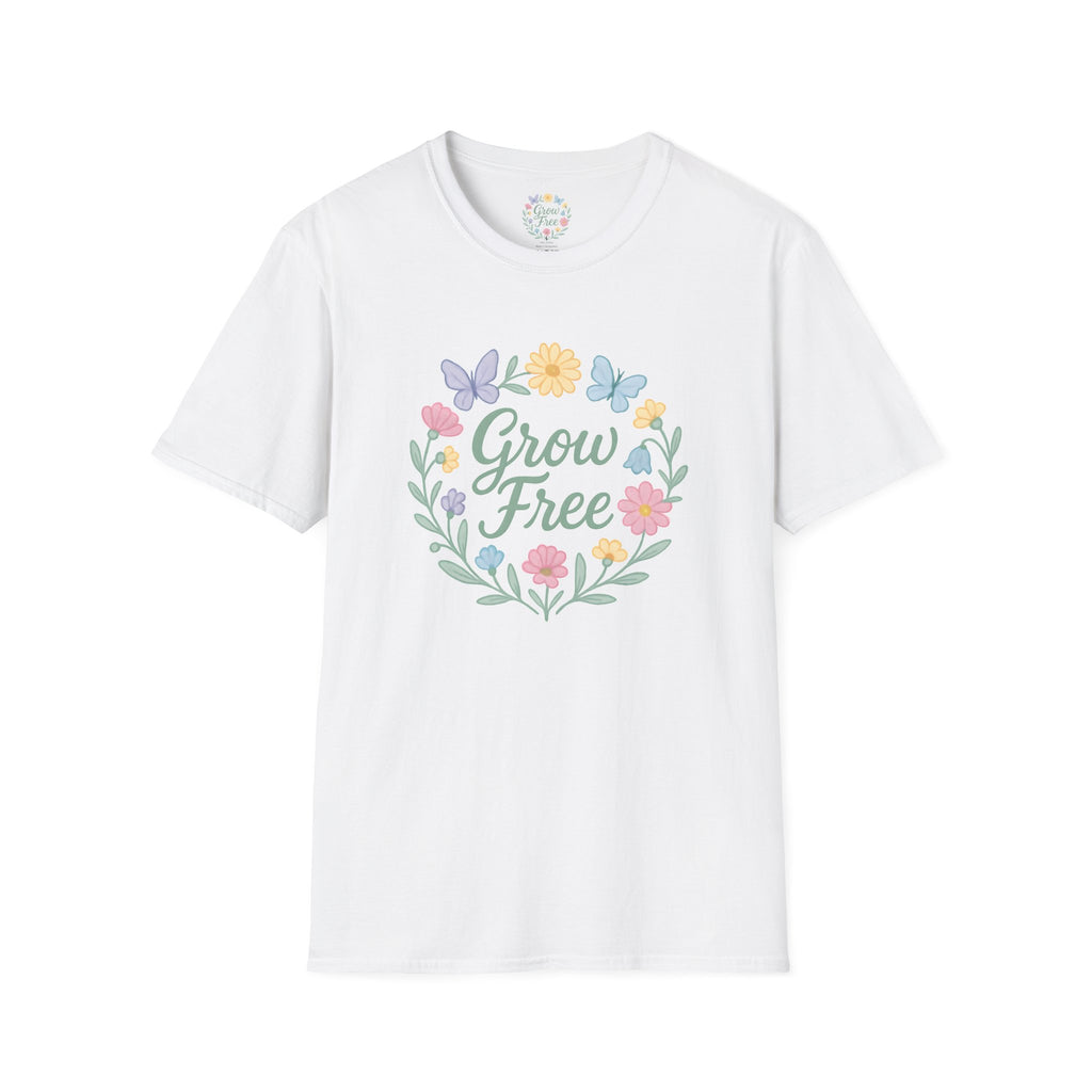 Grow Free Floral Wreath T-Shirt